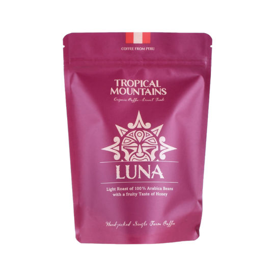250g 8oz Compostable Kraft Paper Printed Coffee Bags