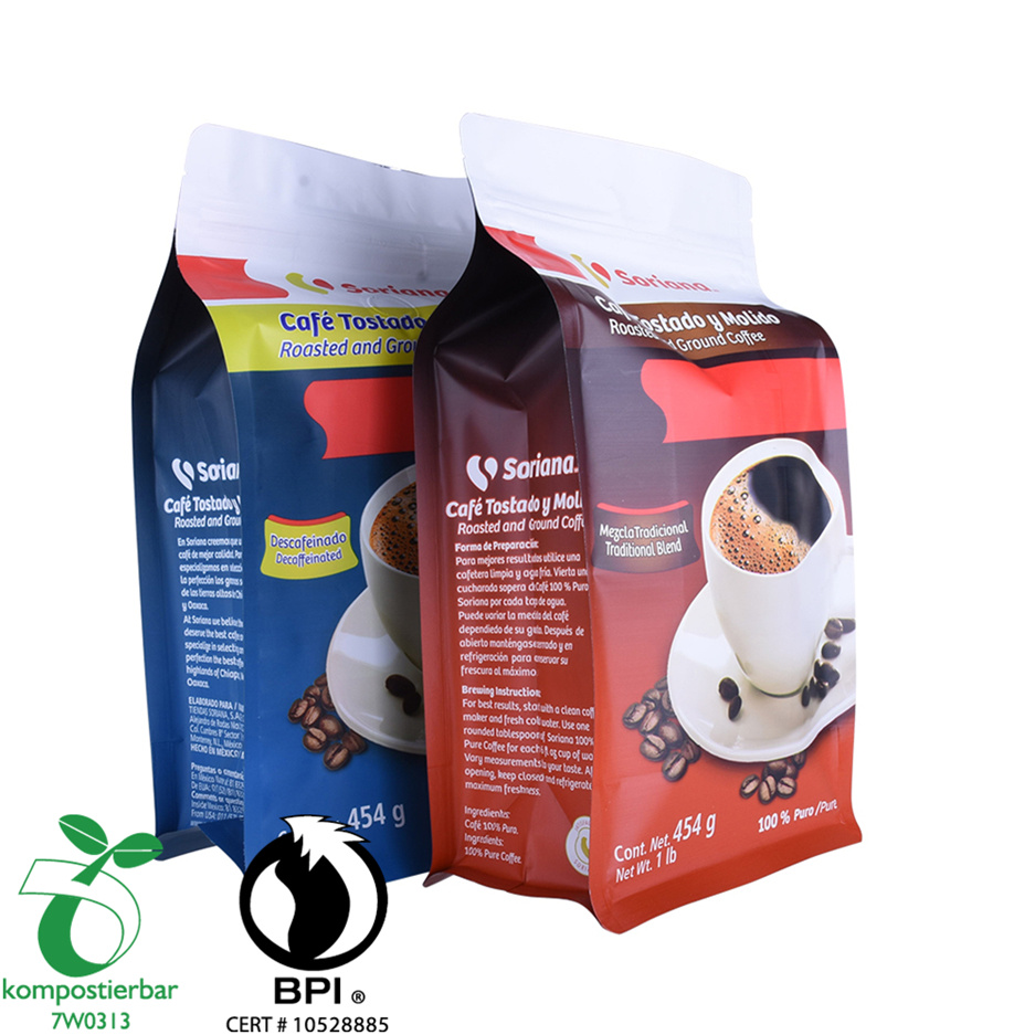 Inventory Foil Lined Compostable Coffee Packaging Pouch Supplier in China