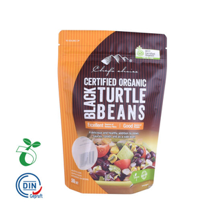 Eco-Friendly Zipper Stand up PLA Food Packaging Pouch 100% Biodegradable Plastic Bag