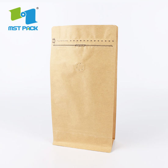 Design personalizzato Bio Eco Eco Paperino Flette flessibile in alluminio Riecisione di sacchetti di imballaggio della valvola a un modo