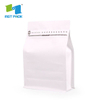 8oz Grounded Coffee Beans Flat Bottom Pouch Biodegradable Bag with One Way Valve Matte Black White Bag