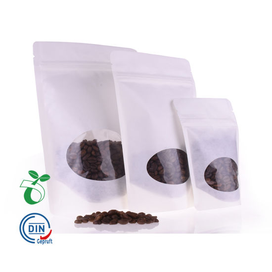 China Eco Friendly Corn Starch Based Zip Lock Packaging Oxo Compostable Biodagradable Kraft Paper Tea Coffee Bag