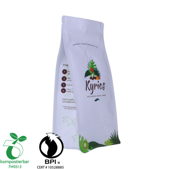 Whey Protein Powder Packaging Flat Bottom Kraft Paper Coffee Bag Supplier in China