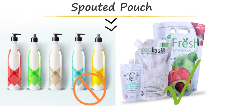 Sac debout en plastique réutilisable avec une usine de spout de Chine