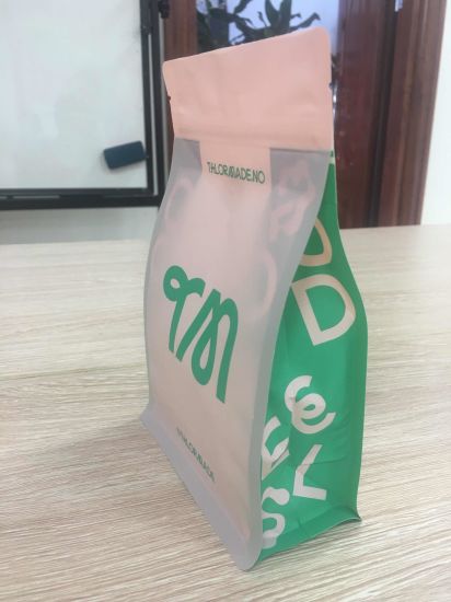 Cetak kustom ramah lingkungan yang dapat diurai biodegradable teh kopi plastik ritsleting kantung kemasan dasar