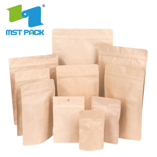 Custom Printing Round Bottom Coffee Bean Biodegradable Packaging Bags Stand Up Pouches Dengan Ziplock dan Window