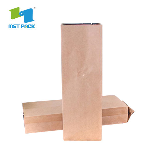 Eco Biodégradable Food Food Grade Proof Proodif Huzture Top Top Ugsing Valve Valve Papier d'emballage Coffee Emballage