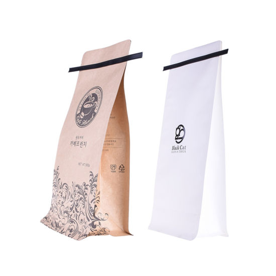 PLA Plastic Bags Compostable Printing Biodegradable Coffee Bags with Tin Tie