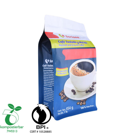 Inventory Foil Lined Block Bottom Biodegradable Food Packaging Take-Away Factory in China