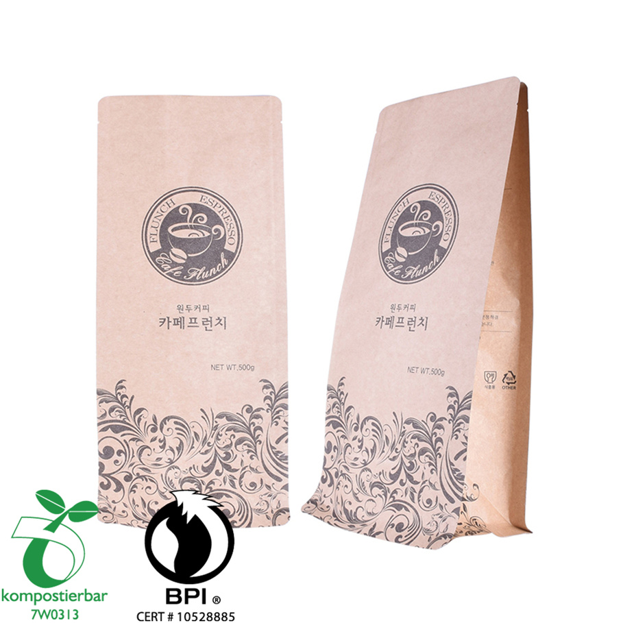 Ziplock Flat Bottom Eco Coffee Bag Supplier in China