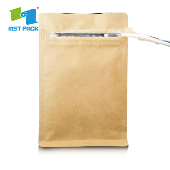 Custom Printing Cafe Used Coffee Bean Sacks Compostable Materials Manufacturers with Zipper Bag