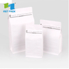 8oz Grounded Coffee Beans Flat Bottom Pouch Biodegradable Bag with One Way Valve Matte Black White Bag