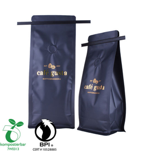 Custom Printed Block Bottom Coffee Packaging Zipper Bag Factory China