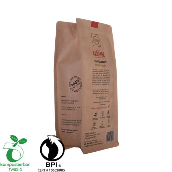 Recyclable Round Bottom Kraft Paper Coffee Bag with Valve Factory in China