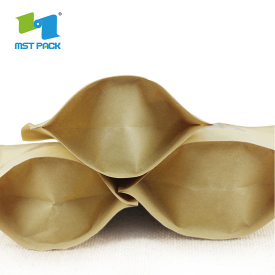 Eco Food Grade Laminated Material Packaging Compostable One Way Degassing Valve Biodegradable Aluminum Foil Coffee Bags