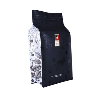 Matt Black Compostable Biodegradable Plastic Aluminum Foil Coffee Packaging Bag with Valve