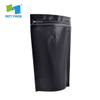China Supplier Custom Print Flat Bottom Food Grade 500g 1kg Packing Aluminium Foil Ziplock Custom Label Compostable Matt Black Coffee Bag